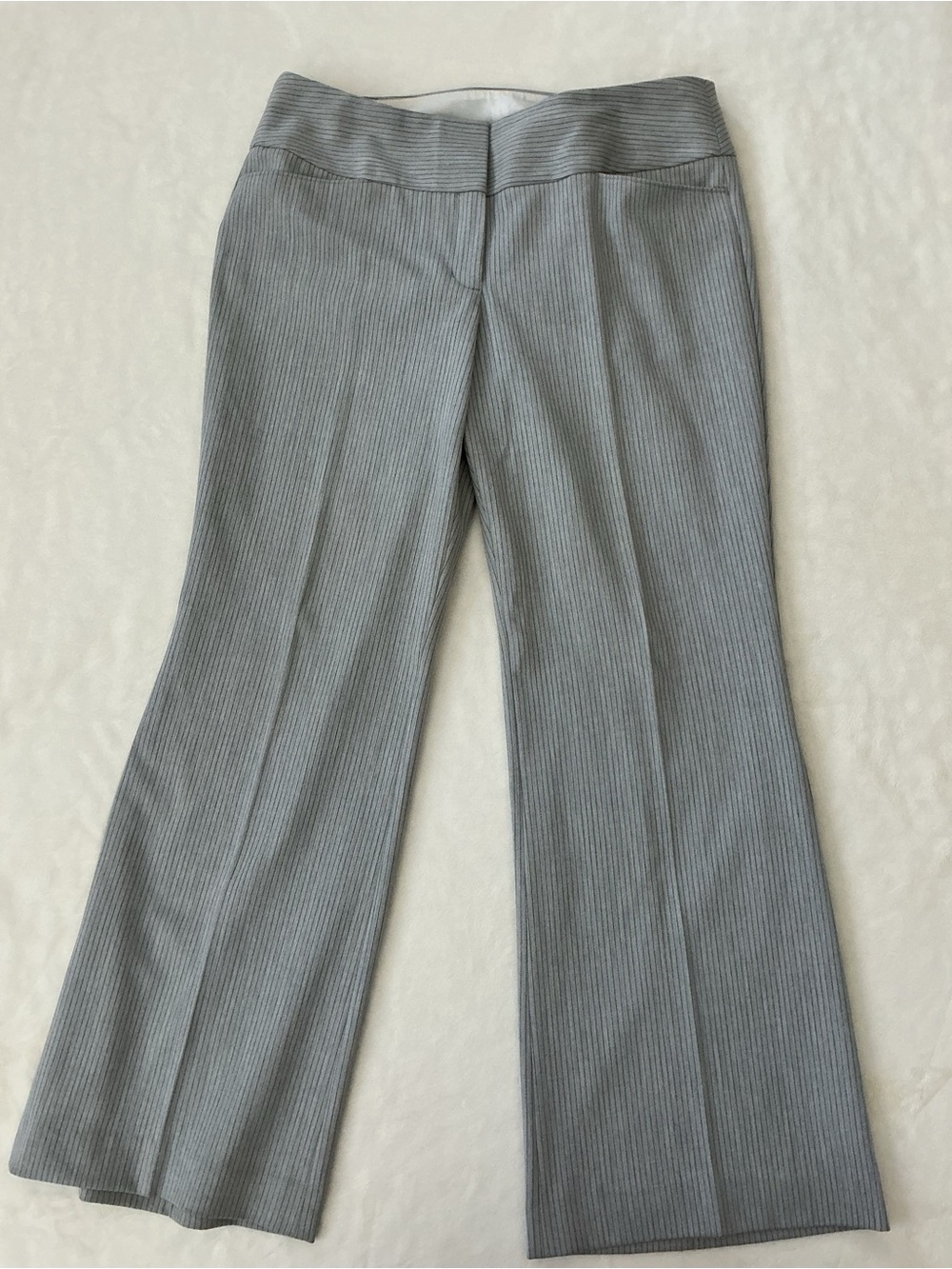 Express Gray Ribbed Boot-Cut Pants